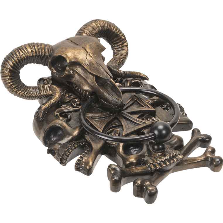 Skull and Ram Door Knocker