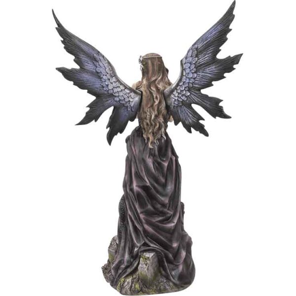 Gothic Fairy with Crow Statue