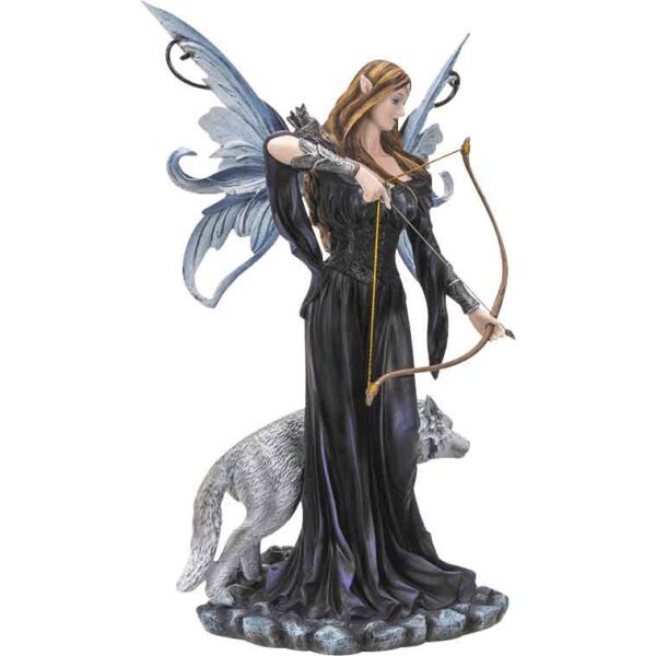 Archer Fairy with Wolf Statue