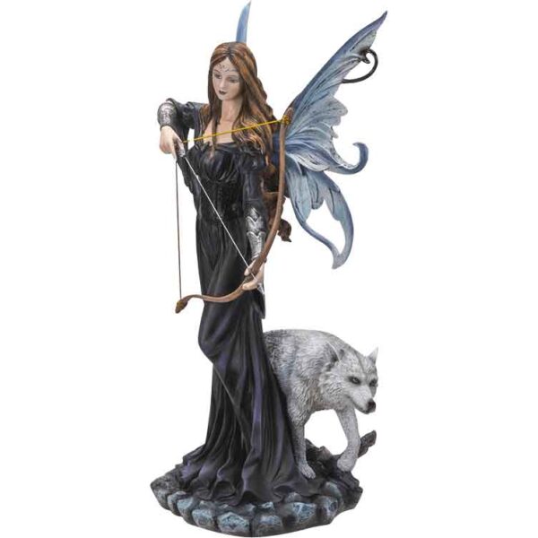 Archer Fairy with Wolf Statue