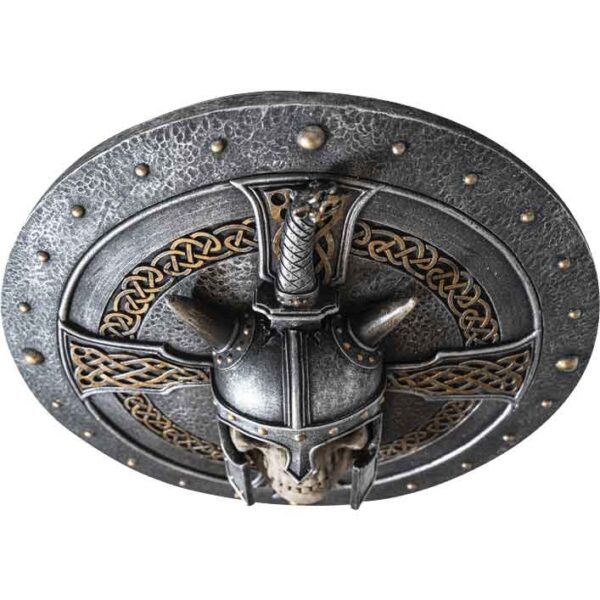 Viking Skull Shield Plaque