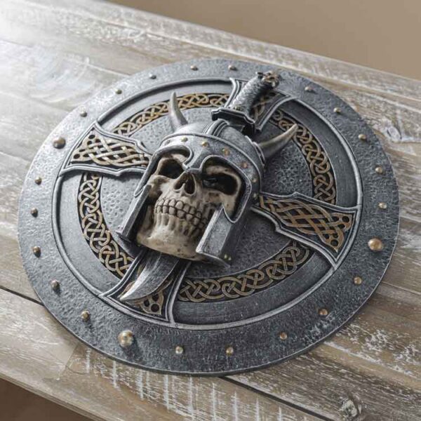 Viking Skull Shield Plaque