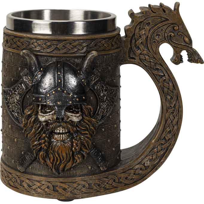 Skull and Ship Viking Tankard