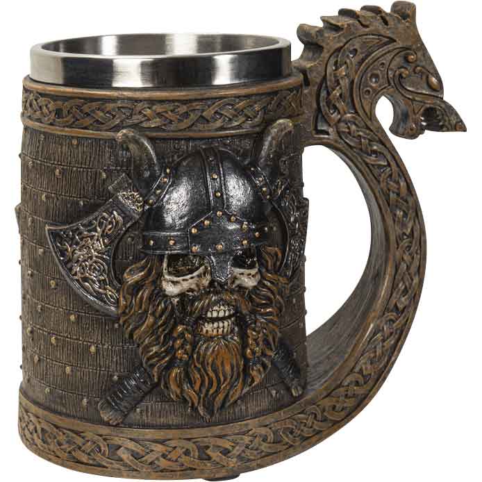 Skull and Ship Viking Tankard