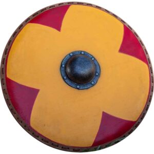 Gastir Viking LARP Shield - Yellow/Red - 75 cm