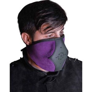 Akku Split Leather Mask - Purple