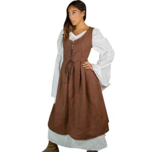 Marketta Surcoat Overdress - Brown