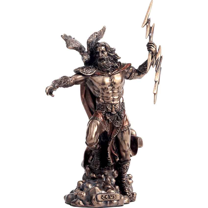 Bronze Zeus Sky God Statue