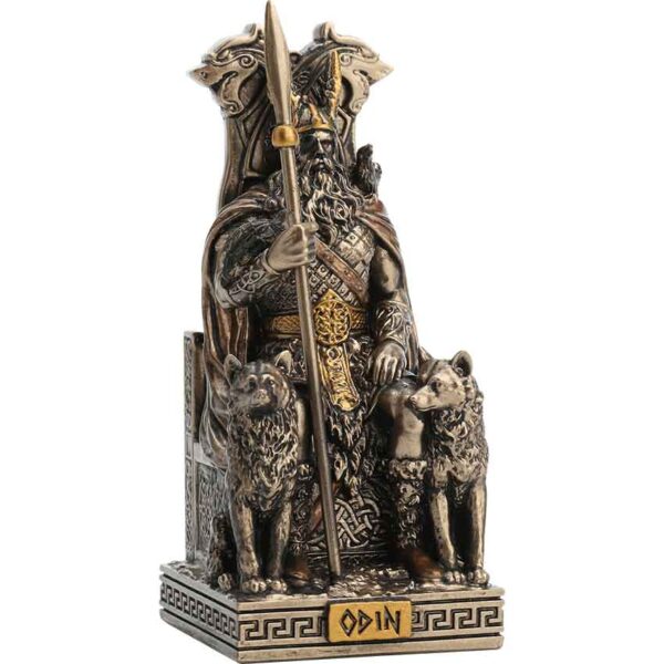 Bronze Enthroned Odin Statue