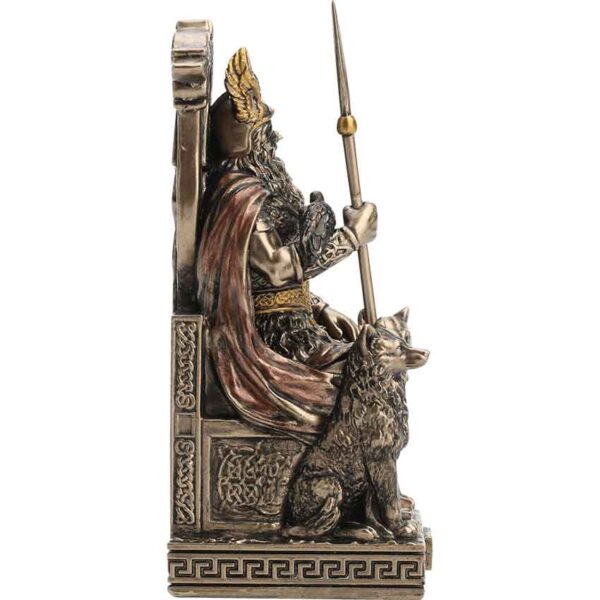 Bronze Enthroned Odin Statue