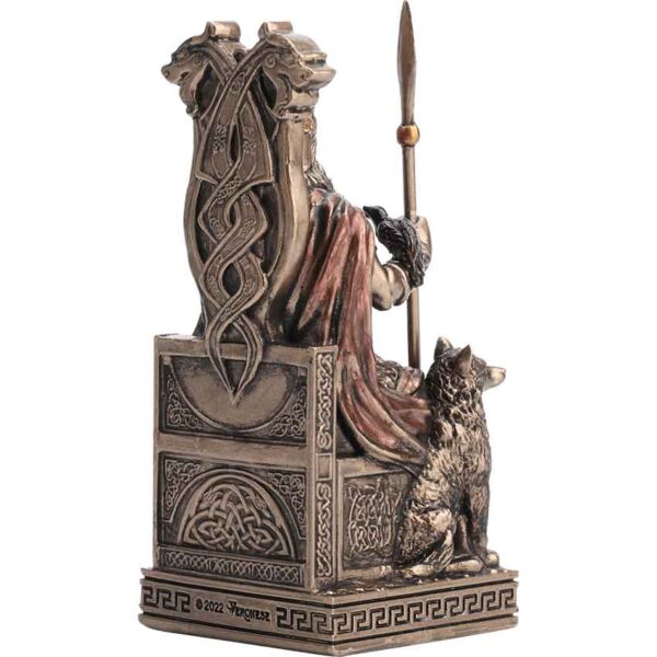 Bronze Enthroned Odin Statue