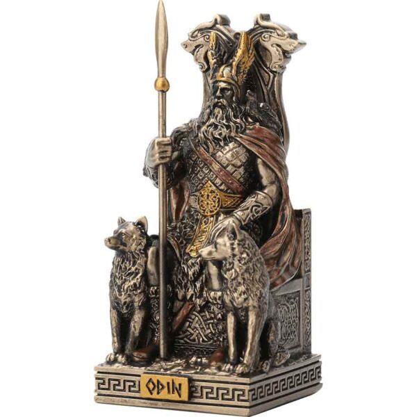 Bronze Enthroned Odin Statue