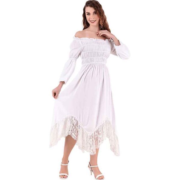 Lace Trim Medieval Maiden Dress