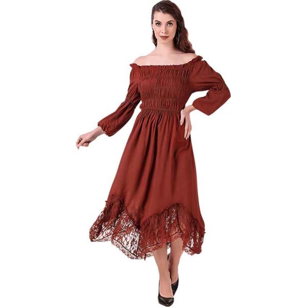 Lace Trim Medieval Maiden Dress