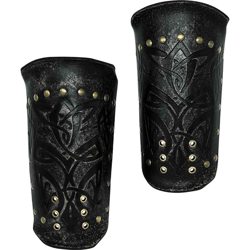 Viking leather bracers