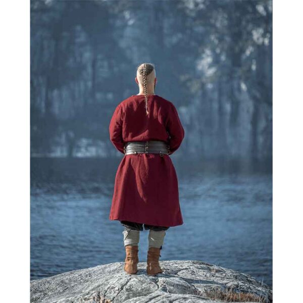 Balder Wool Viking Coat - Red