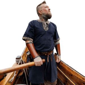 Richard Short Sleeve Viking Tunic - Dark Brown