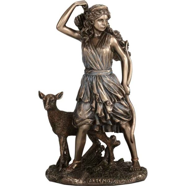 Bronze Artemis Greek Goddess Statue