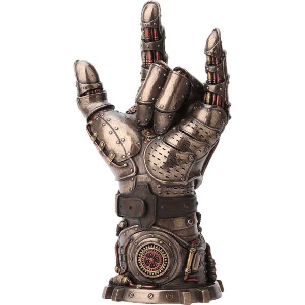 Bronze Love Steampunk Hand Statue