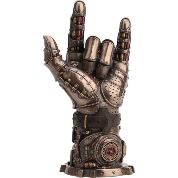 Bronze Love Steampunk Hand Statue