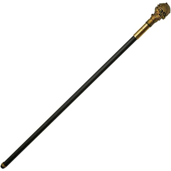 Steampunk Brass Skull Sword Cane