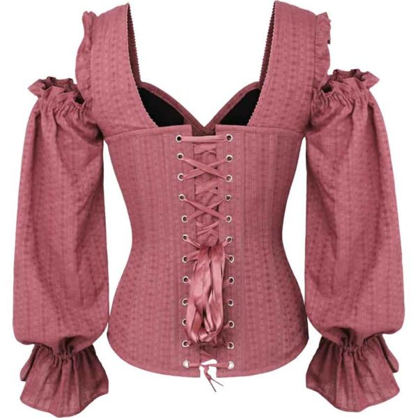 Catherine Pink Corset with Sleeves