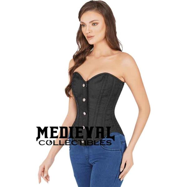 Livia Black Overbust Brocade Corset