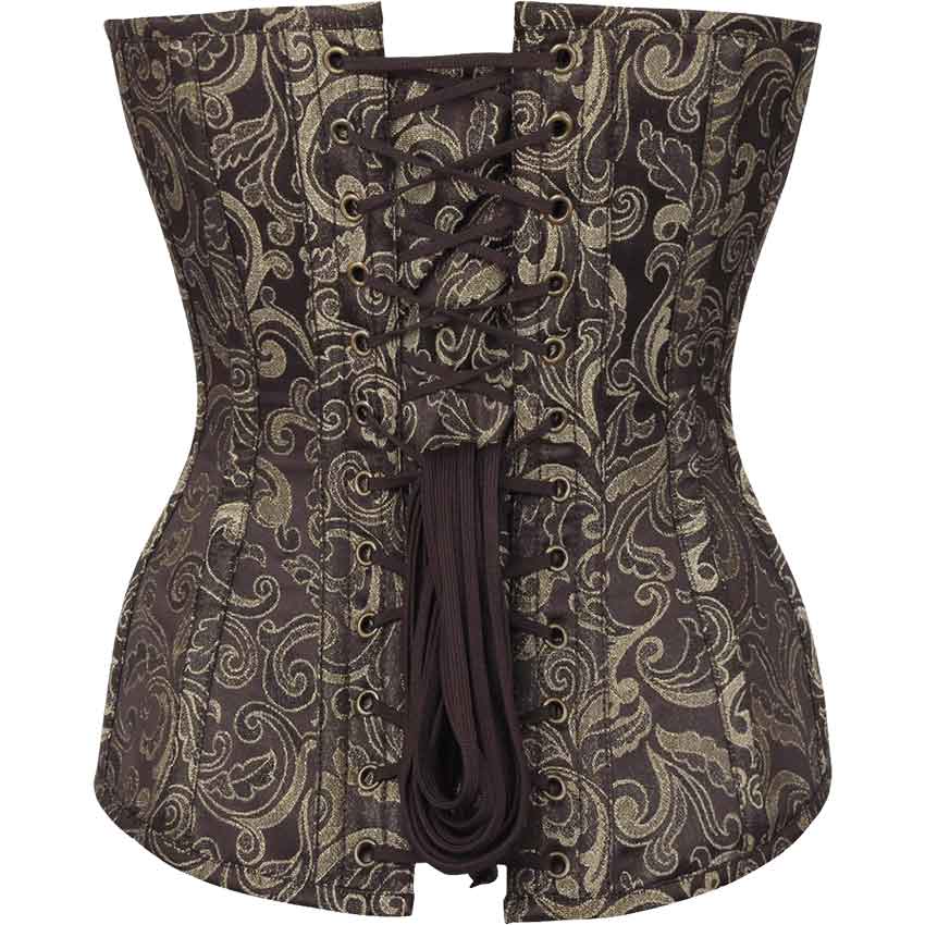 Mercy Gold Overbust Brocade Corset - Medieval Collectibles