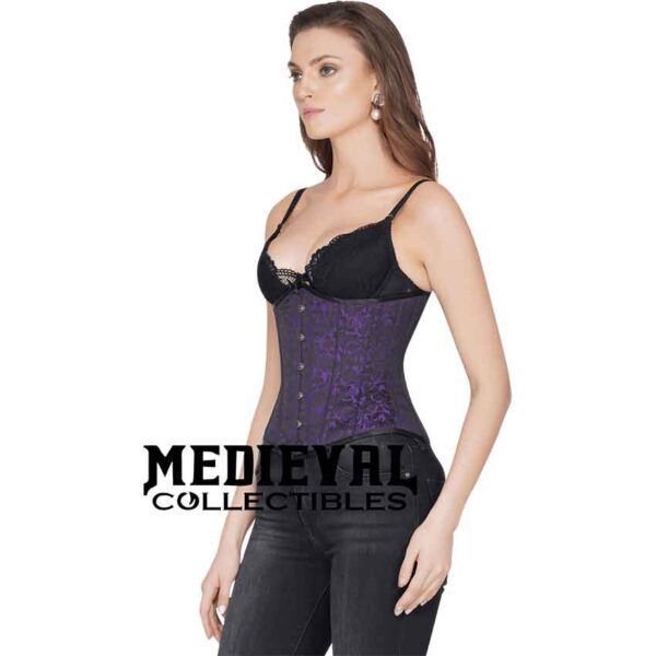 Purple Brocade Underbust Corset