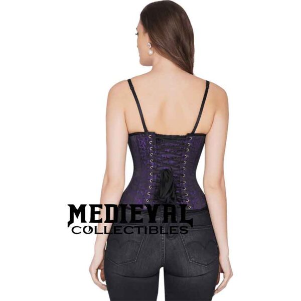 Purple Brocade Underbust Corset