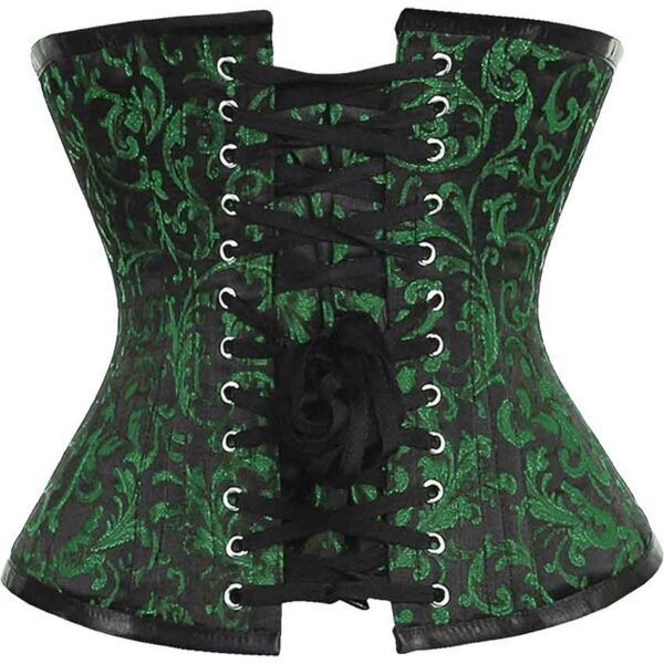 Green Brocade Underbust Corset