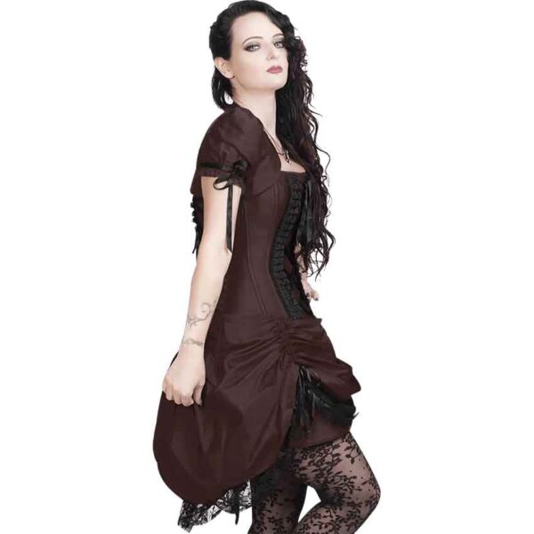 Roswell Brown Victorian Corset Dress with Bolero