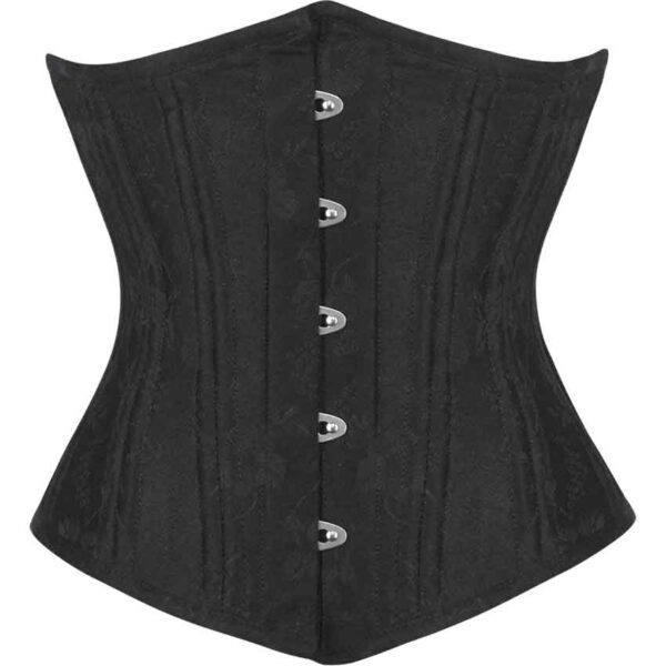 Black Brocade Waist Training Corset