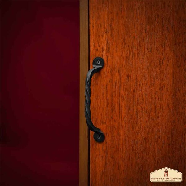 Twisted Iron Door Handles - 6 5/16 Inch - Set of 2