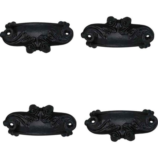 Ornate Iron Cabinet Pulls - Set of 4