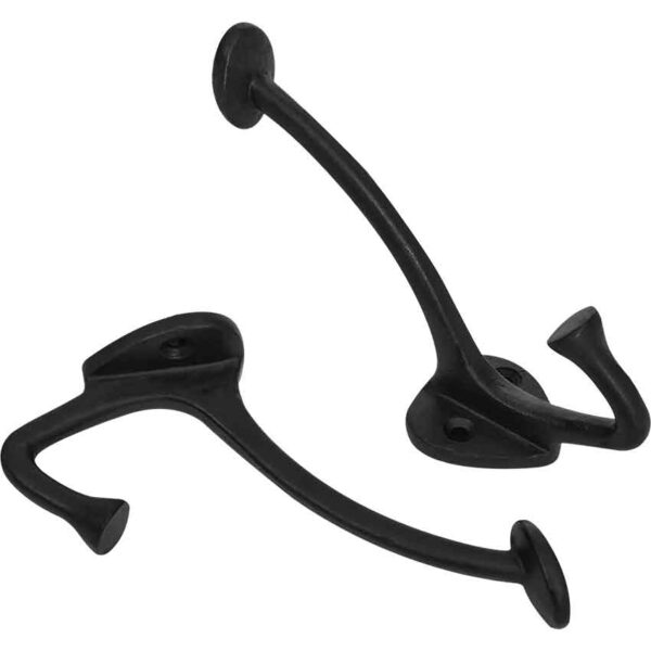 Cast Iron Wall Hooks - Set of 2