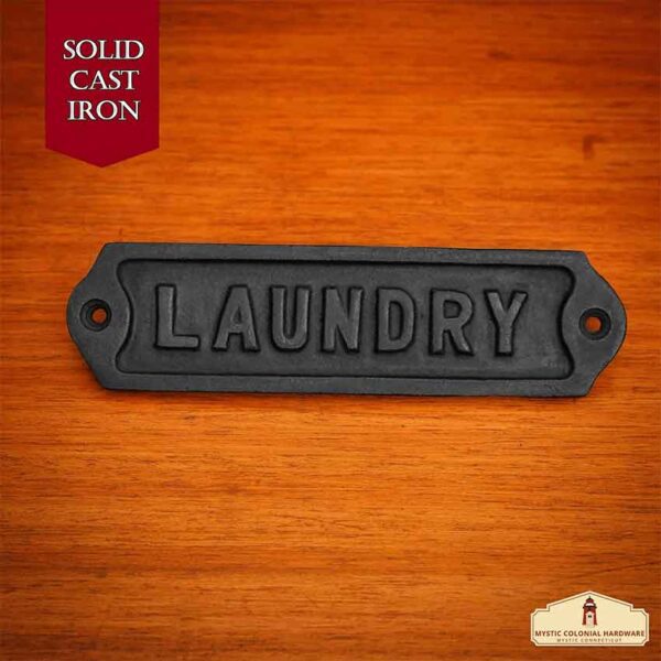 Cast Iron Laundry Door Sign