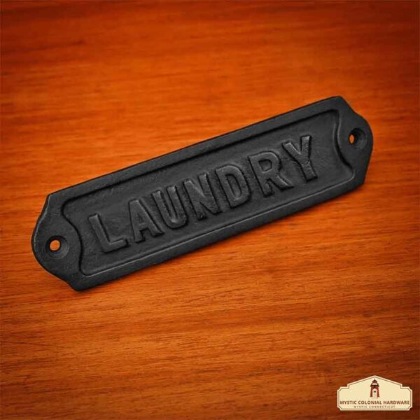 Cast Iron Laundry Door Sign