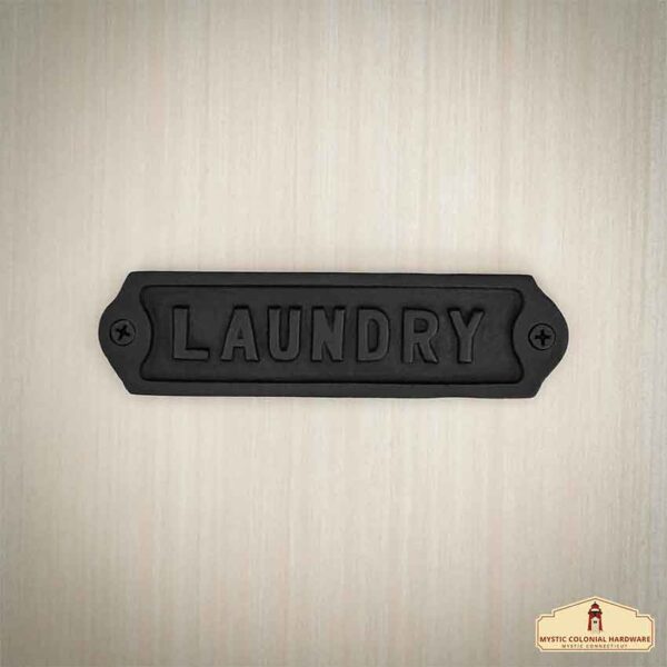 Cast Iron Laundry Door Sign