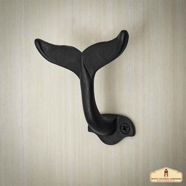 Nautical Whale Tail Wall Hooks - Set of 2