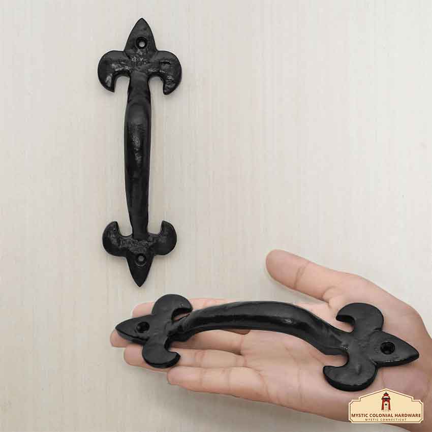 Medieval Style Castle Door Handles: Solid Hand Forged Iron