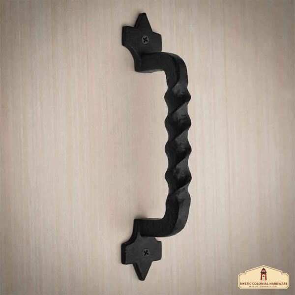 Black Cast Iron Pull Handle - 10 Inch