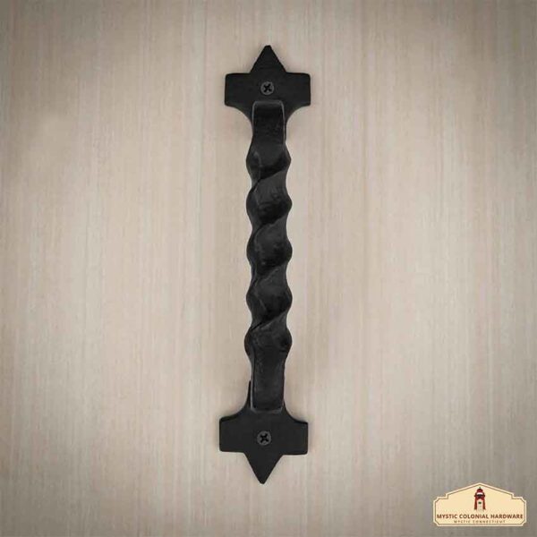 Black Cast Iron Pull Handle - 10 Inch