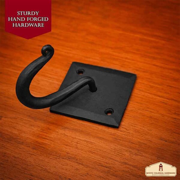 Rustic Black Iron Wall Hook