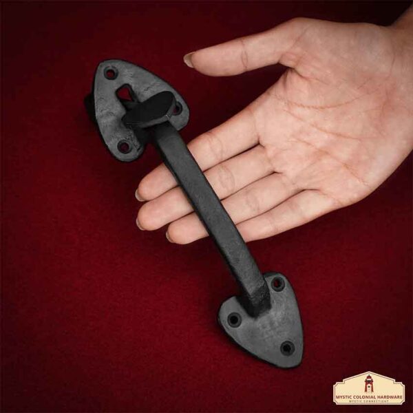 Black Iron Heart Locking Door Latch