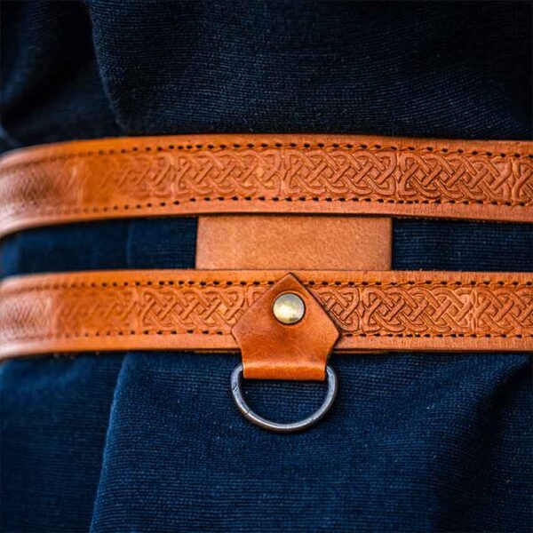 Axel Double Viking Belt - Cognac Brown