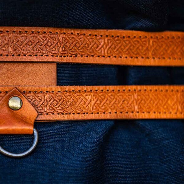 Axel Double Viking Belt - Cognac Brown