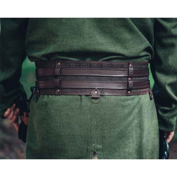 Anike Wide Viking Belt - Dark Brown