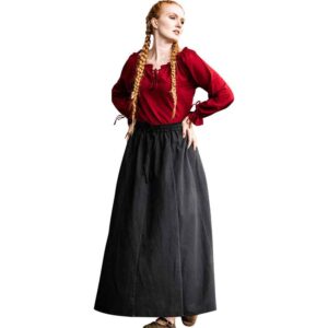 Edith Medieval Blouse - Red