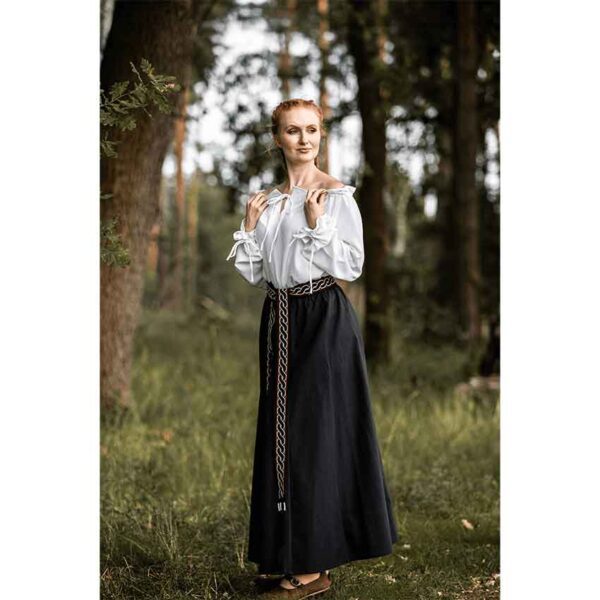 Edith Medieval Blouse - White